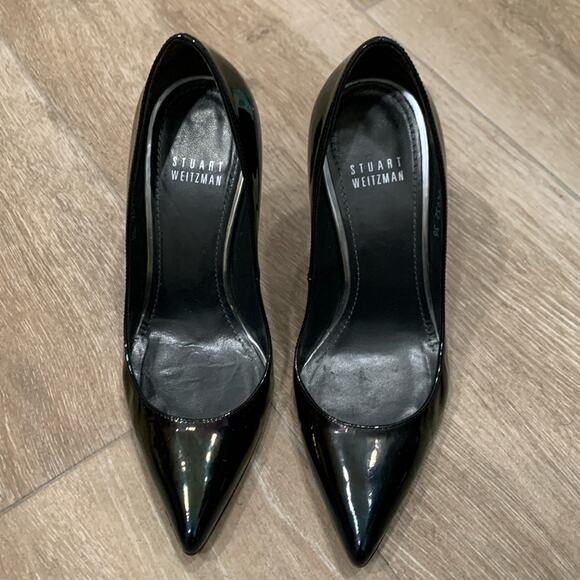 Stuart Weitzman Glossy Black Pumps - Picture 1 of 4